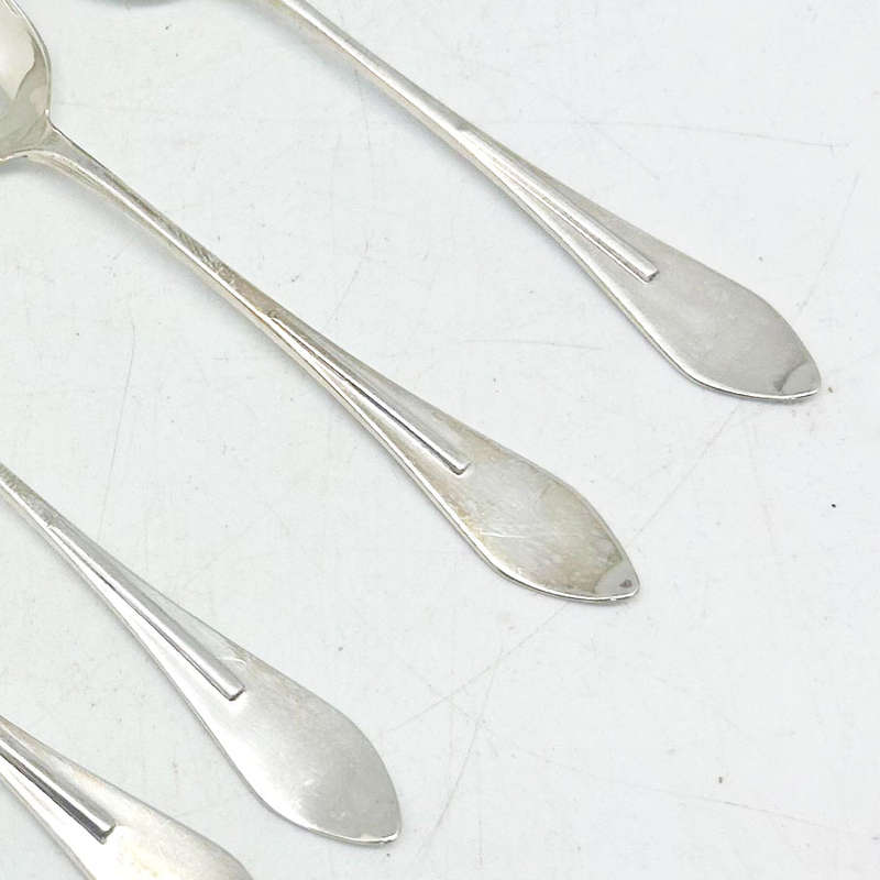 Hallmarked Silver Rat Tail Tea Spoons Sheffield 1934