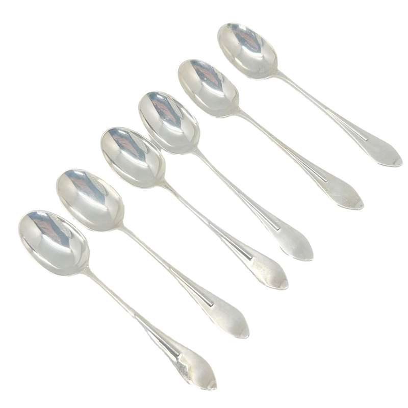 Hallmarked Silver Rat Tail Tea Spoons Sheffield 1934