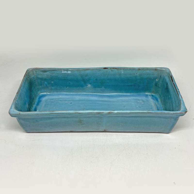 Linnware Pottery Pale Blue Large Trough Vase