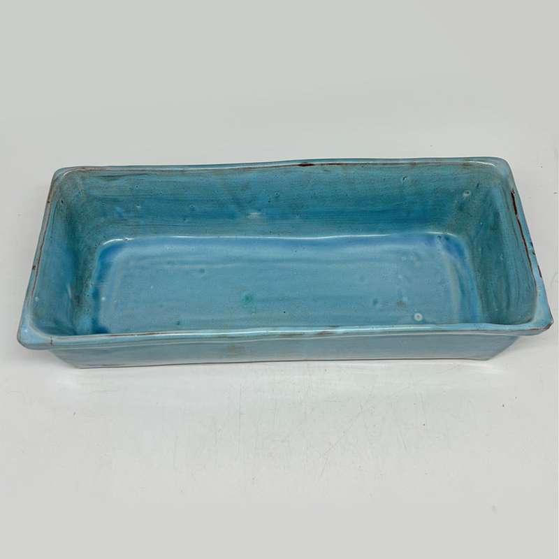 Linnware Pottery Pale Blue Large Trough Vase