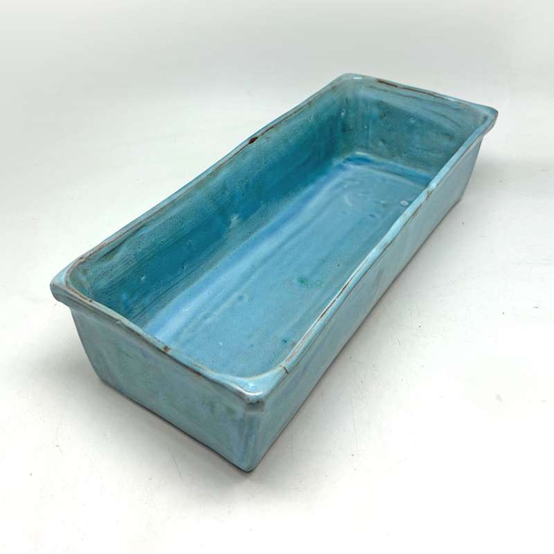 Linnware Pottery Pale Blue Large Trough Vase