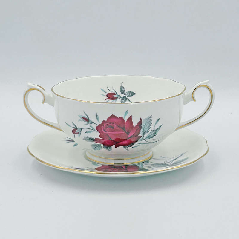 Royal Albert Sweet Romance Soup Coupe and Saucer