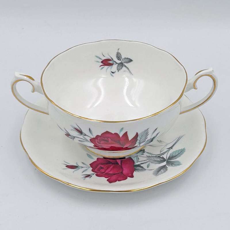 Royal Albert Sweet Romance Soup Coupe and Saucer