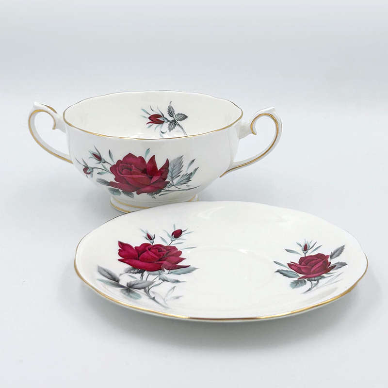 Royal Albert Sweet Romance Soup Coupe and Saucer