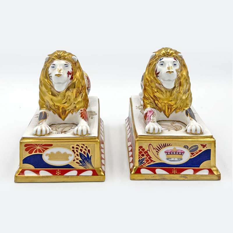 Royal Worcester Limited Edition Nelson Collection Pair Of Lions