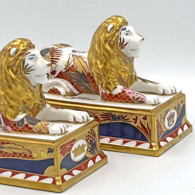 Royal Worcester Limited Edition Nelson Collection Pair Of Lions