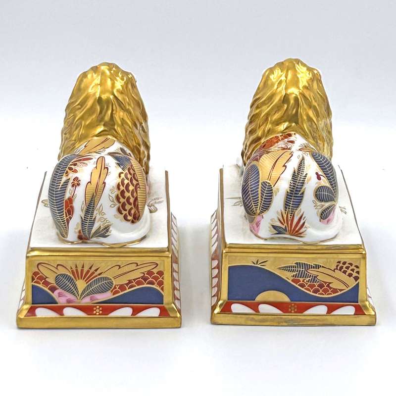 Royal Worcester Limited Edition Nelson Collection Pair Of Lions
