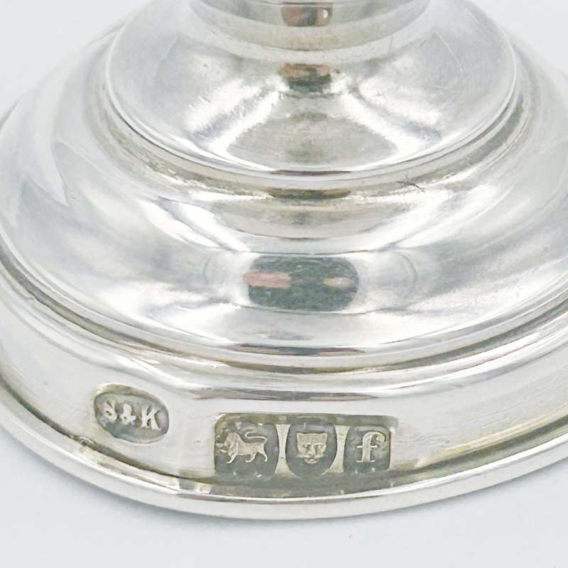 Sterling Silver Pedestal Kiddush Cup London 1901 S and K