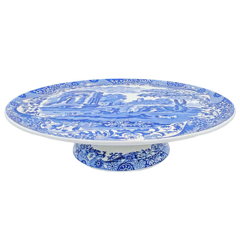 Blue Italian Spode Cake Stand Blue Mark