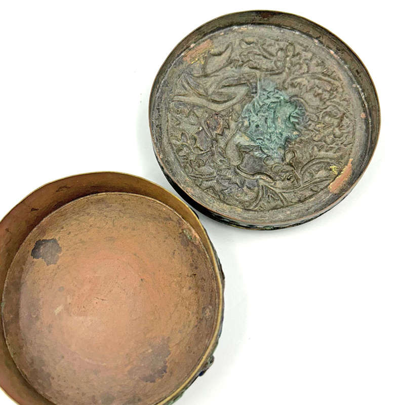Chinese Enamel And Coral Studded Lidded Box C1900
