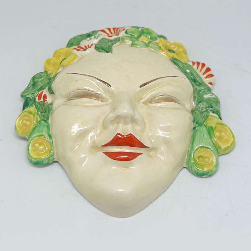 Clarice Cliff Bizarre Art Deco Wall Mask Of Flora