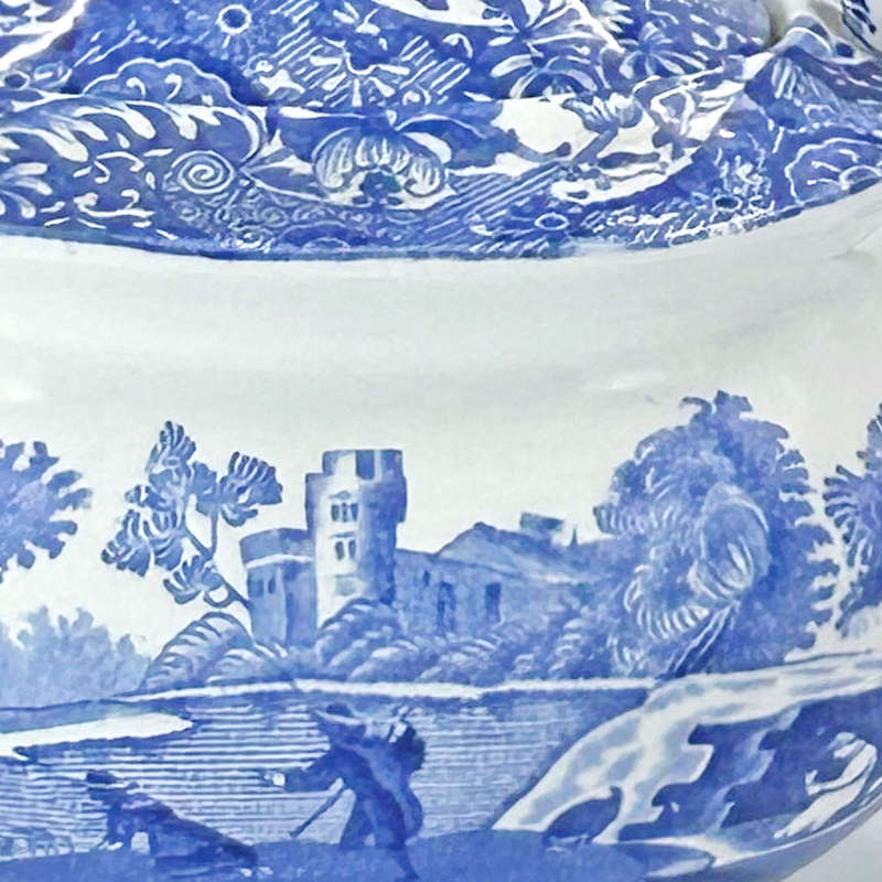 Copeland Spode Blue Italian Pattern Bachelor Teapot