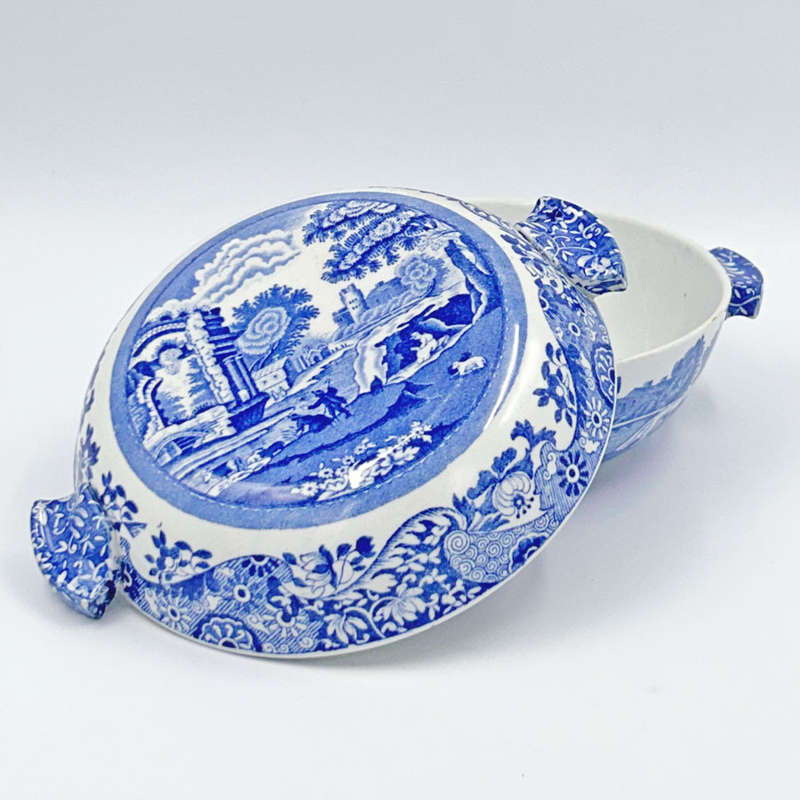 Copeland Spode Blue Italian Small Lidded Vegetable Bowl