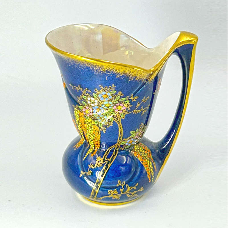 Crown Devon Lustreware Floral Butterfly Decoration Jug Art Deco