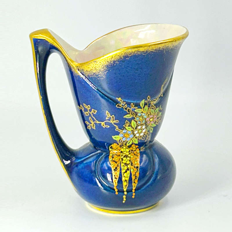 Crown Devon Lustreware Floral Butterfly Decoration Jug Art Deco