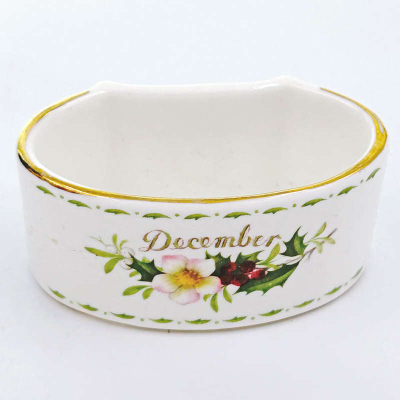 Royal Albert December  Flower Of The Month Serviette Ring