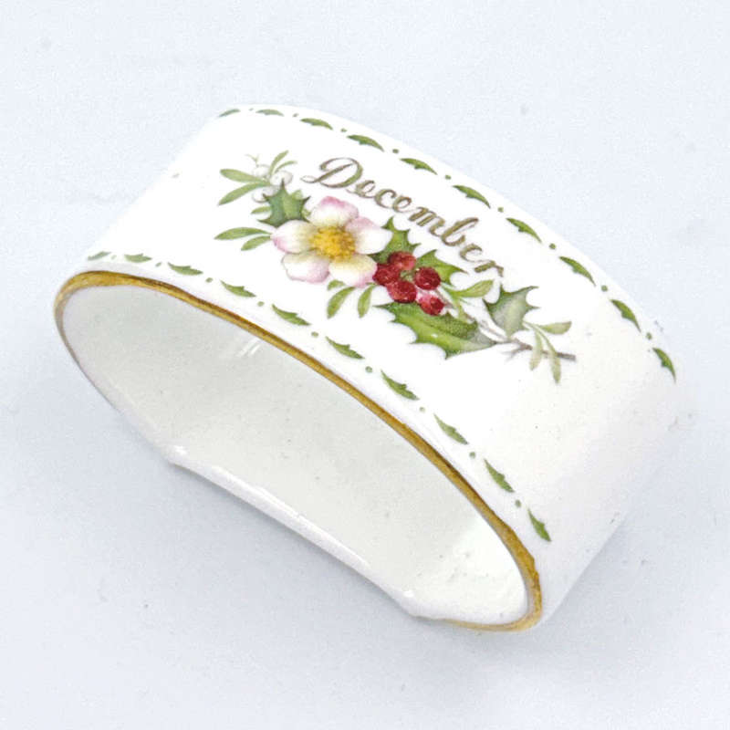 Royal Albert December  Flower Of The Month Serviette Ring