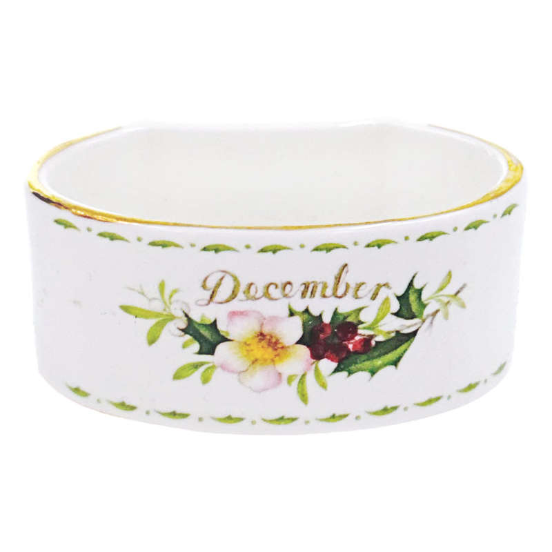 Royal Albert December  Flower Of The Month Serviette Ring