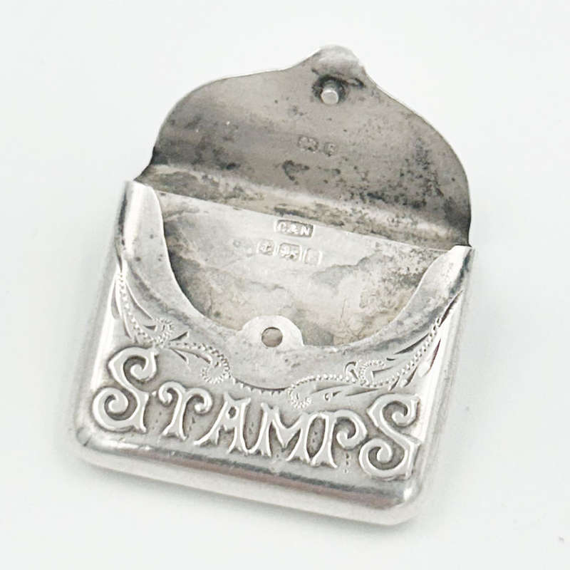 Hallmarked Silver Stamp Case Birmingham 1906