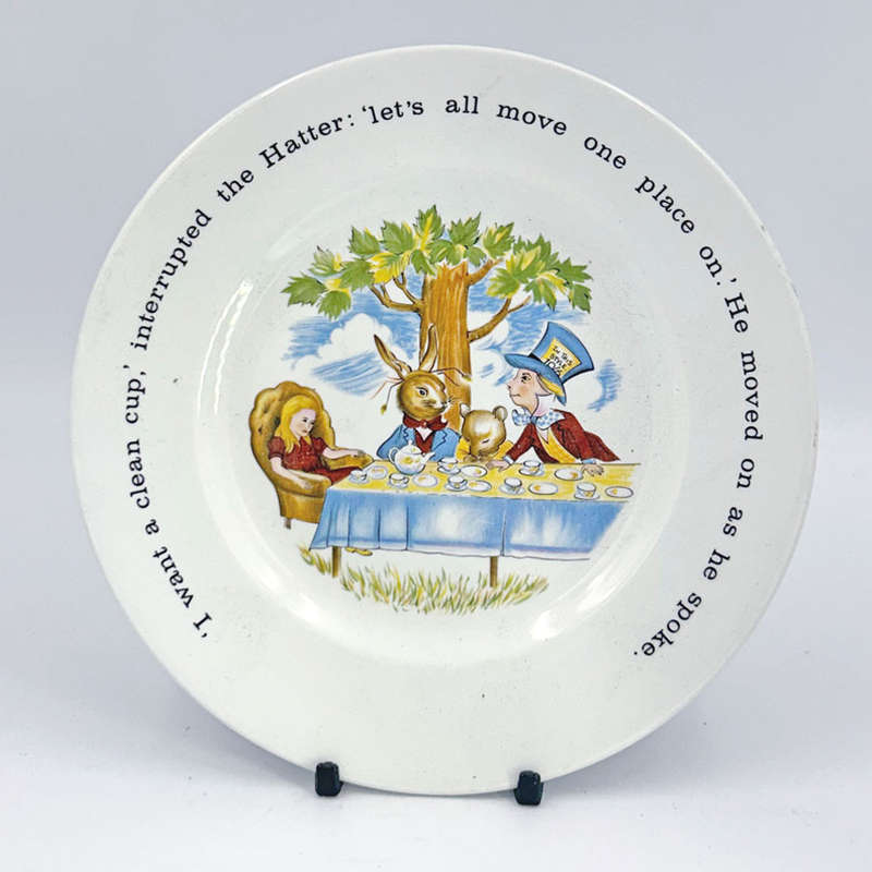 Johnson Brothers Alice In Wonderland Christening Plate