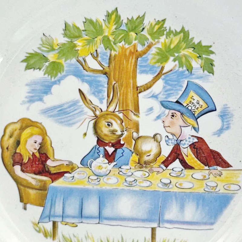 Johnson Brothers Alice In Wonderland Christening Plate
