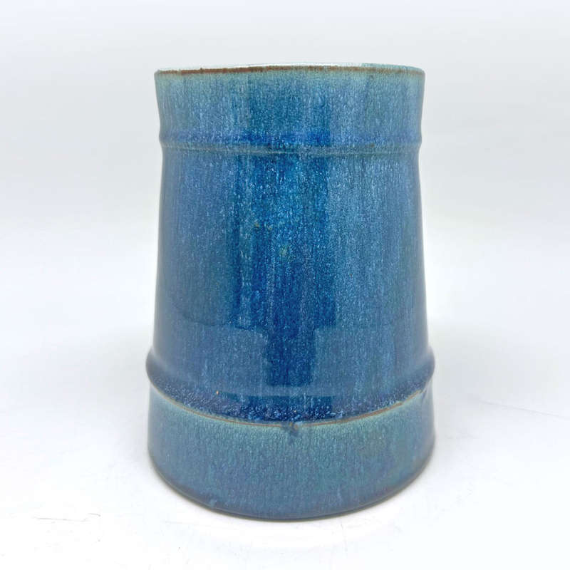 Linnware Beer Tankard South African Pottery Blue Glaze