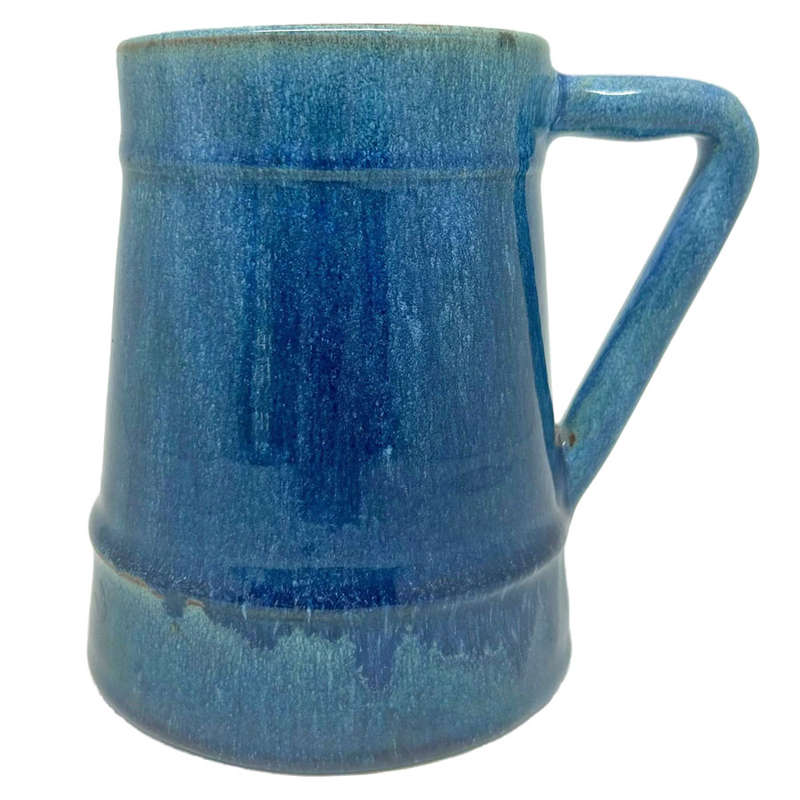 Linnware Beer Tankard South African Pottery Blue Glaze