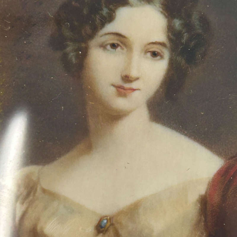 Pair Boulle French Painted Miniatures Napoleon and Josephine 19th