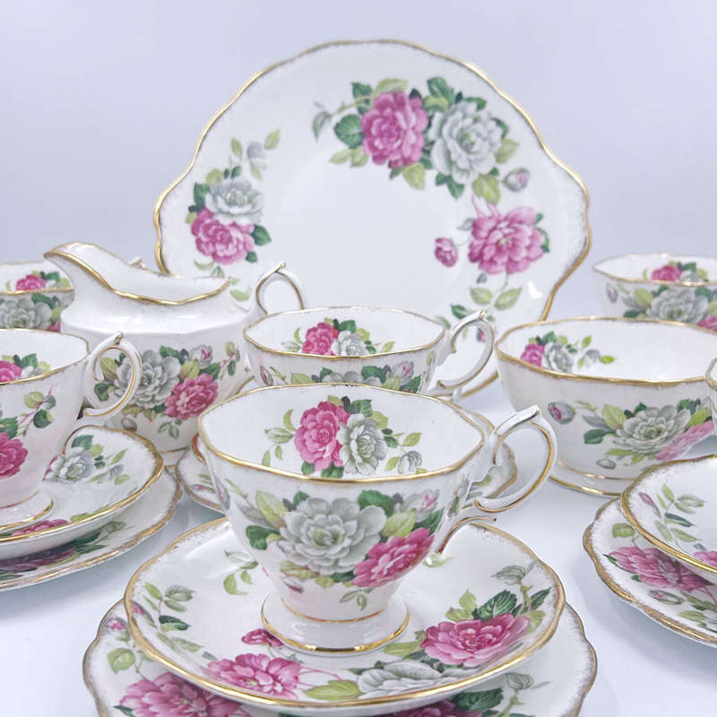 Royal Albert Tea Set Evening Rhapsody 1950s 21 Piece