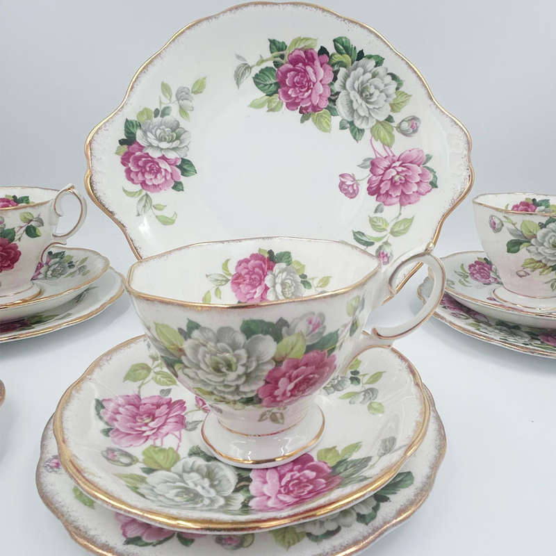 Royal Albert Tea Set Evening Rhapsody 1950s 21 Piece