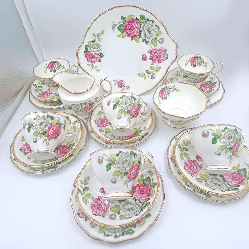 Royal Albert Tea Set Evening Rhapsody 1950s 21 Piece