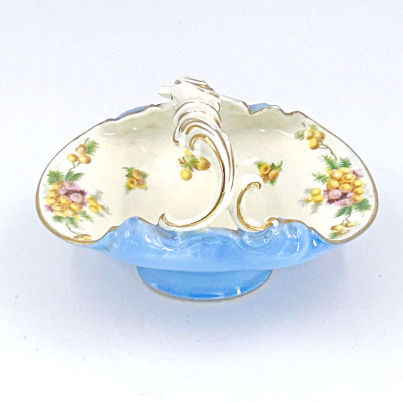 Royal Doulton Floral Basket Ornate Handle