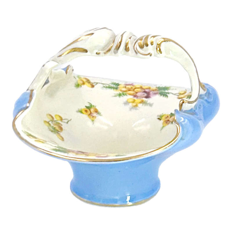 Royal Doulton Floral Basket Ornate Handle