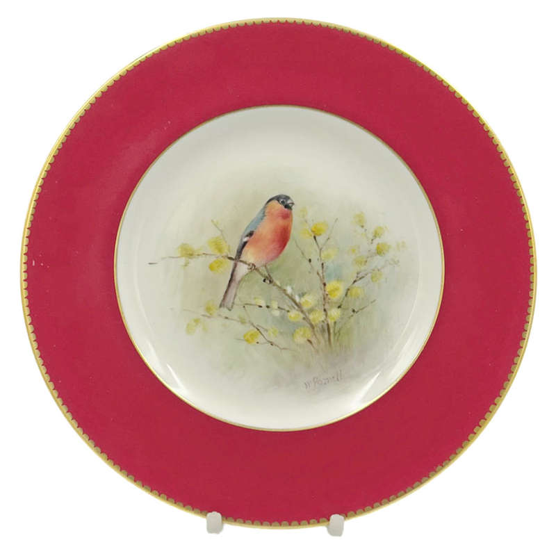 Royal Worcester Bullfinch Plate Hand Painted W Powell