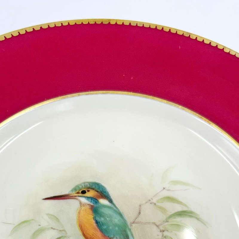 Royal Worcester Kingfisher Plate Hand Painted W Powell