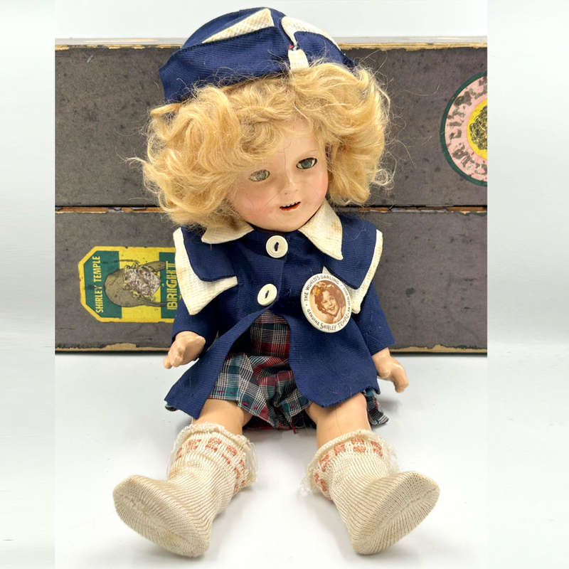 Shirley Temple 13 Ideal Novelty Toy Original Travel Trunk 1930