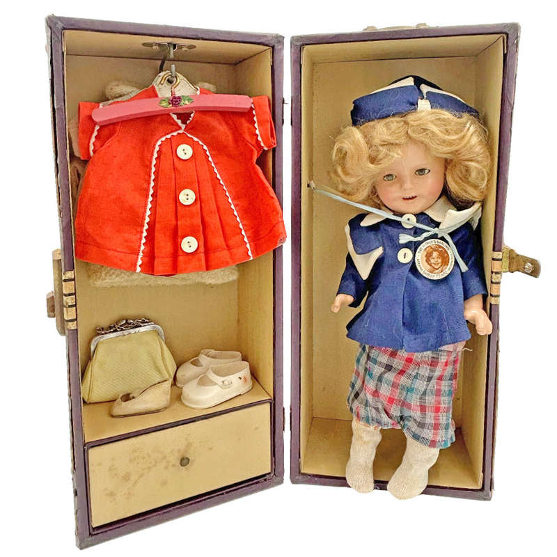 Shirley Temple 13 Ideal Novelty Toy Original Travel Trunk 1930