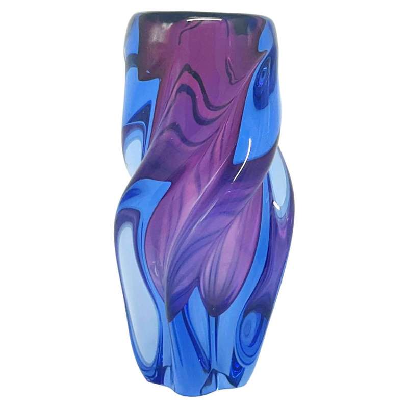 Sommerso Glass Vase Josef Hospodka C1960
