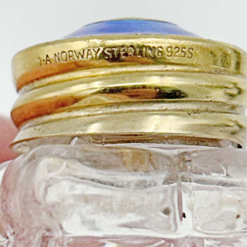 David Anderson Pair Silver And Enamel Salt and Pepper Cellars