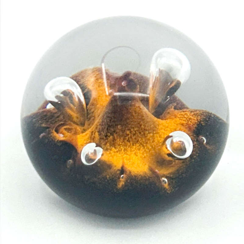 Caithness Scotland Art Glass Paperweight Moonflower 1990