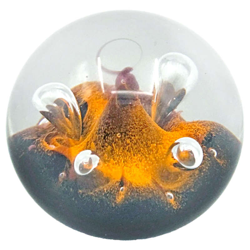 Caithness Scotland Art Glass Paperweight Moonflower 1990