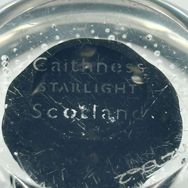 Caithness Scotland Starlight Art Glass Paperweight