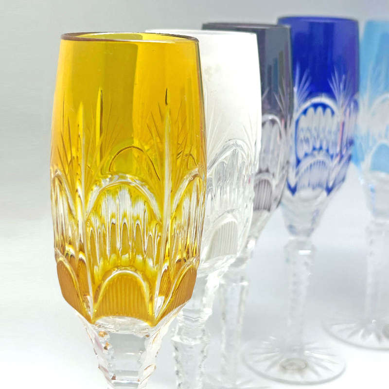 Crystal Longe Stem Champagne Flutes AJR Hungary