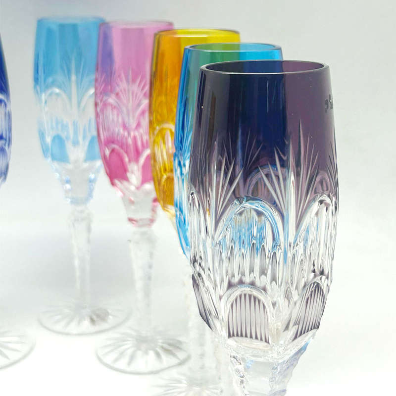 Crystal Longe Stem Champagne Flutes AJR Hungary