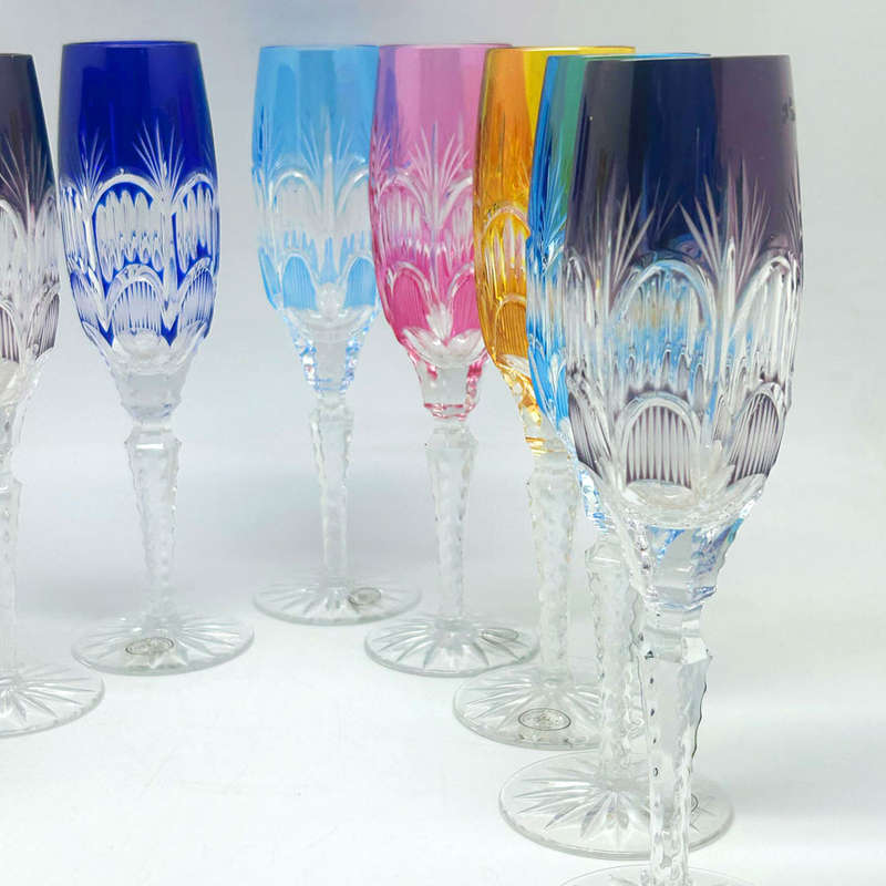 Crystal Longe Stem Champagne Flutes AJR Hungary