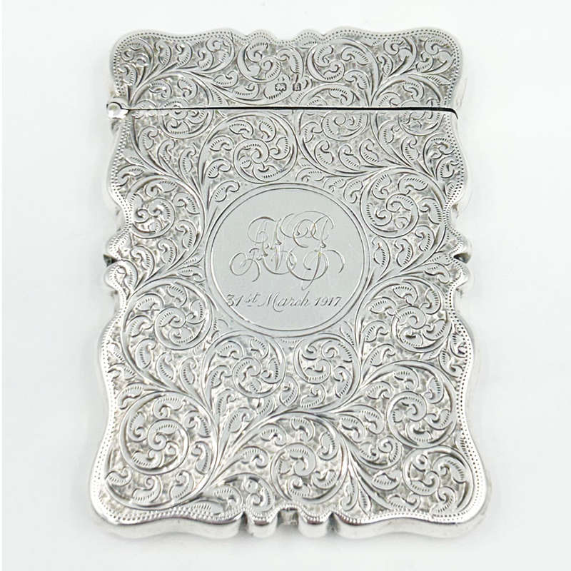 Hallmarked Silver Calling Card Case Birmingham 1907