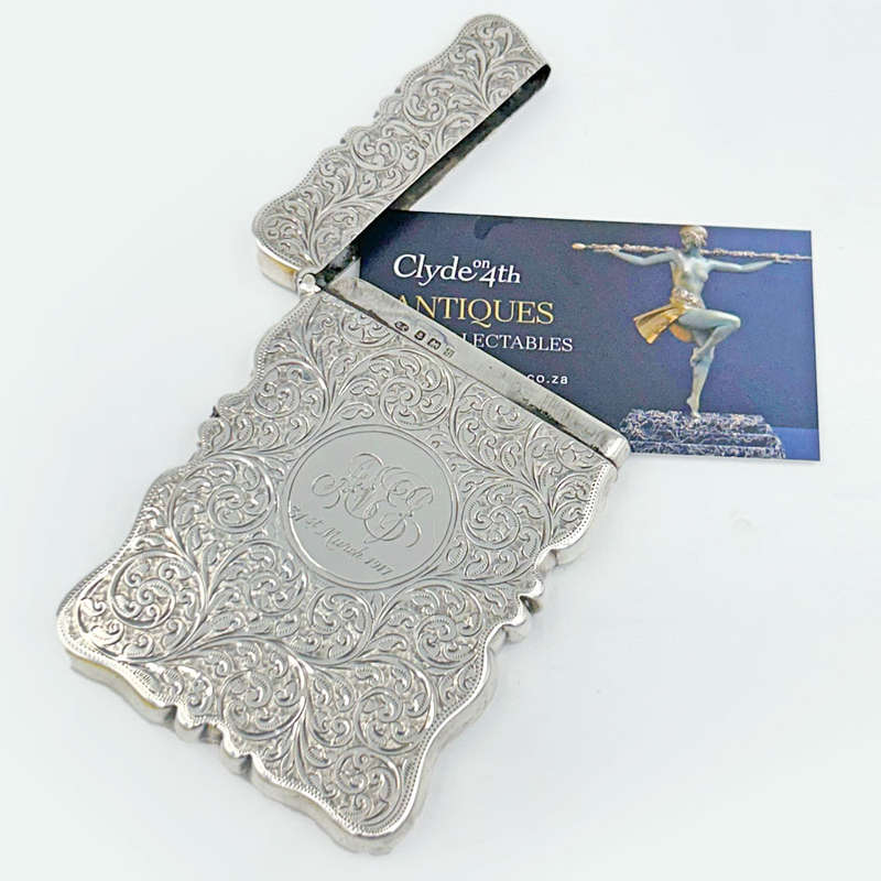 Hallmarked Silver Calling Card Case Birmingham 1907