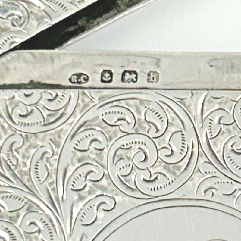 Hallmarked Silver Calling Card Case Birmingham 1907