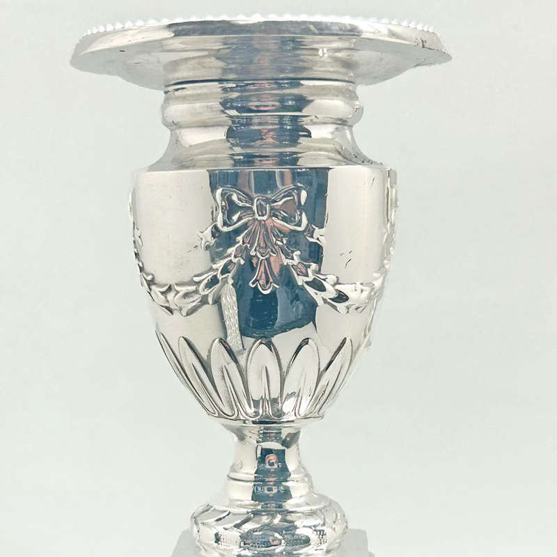 Hallmarked Silver Pair Candlesticks Birmingham 1968