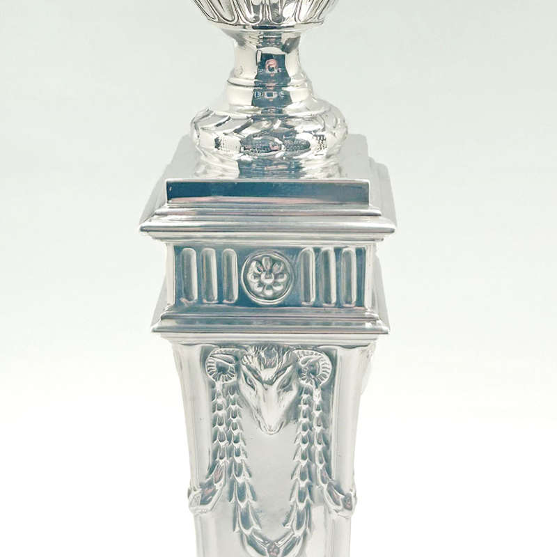 Hallmarked Silver Pair Candlesticks Birmingham 1968